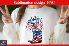 Patriotic Cowboy boots, 4th of July Patriotic quote Product Image 1