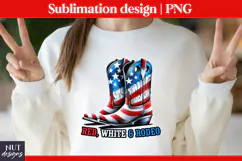Patriotic Cowboy boots, 4th of July Patriotic quote Product Image 1