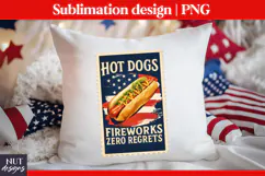 Patriotic Hot Dog, 4th of July sublimation Patriotic quote Product Image 3