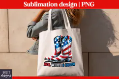 Patriotic Cowboy boots, 4th of July Patriotic quote Product Image 3