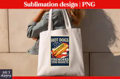 Patriotic Hot Dog, 4th of July sublimation Patriotic quote Product Image 2
