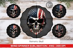 Wind Spinner Patriotic Skull Product Image 1