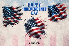 American Flag Paint Splatter July 4 Independence Day USA Product Image 1