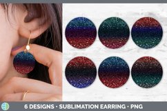 Bundle of six Patriotic splatter round earrings sublimation designs.