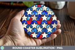 GorgeousPatriotic Round Coaster design.