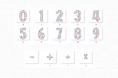 Patriotic Doodle Alphabet Star American Flag USA Letters Product Image 3