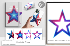 Digital Paper Patriotic Stars Product Image 1