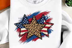 Patriotic Stars Leopard Hand Painted Product Image 1