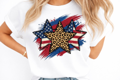 Patriotic Stars Leopard Hand Painted Product Image 2