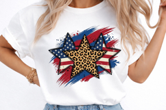 Patriotic Stars Leopard Hand Painted Product Image 3