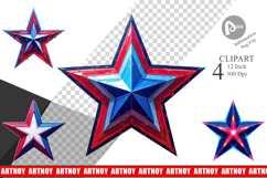 Patriotic Stars Clipart Product Image 1