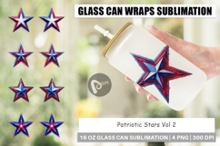 Glass Can Patriotic Stars Product Image 1