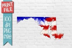 Patriotic State Maryland Sublimation Design Product Image 1