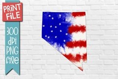 Patriotic State Nevada Sublimation Design Product Image 1