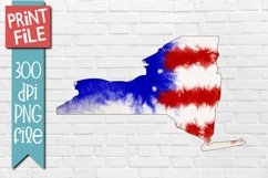 Patriotic State New York Sublimation Design Product Image 1