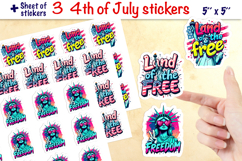 4th of July stickers, Statue of Liberty, Land of the free Product Image 1