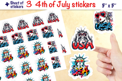 4th of July stickers, Statue of Liberty, graffiti, USA Product Image 1