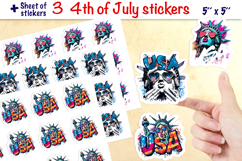 Statue of Liberty stickers, USA, 4th of July, patriotic Product Image 1