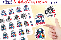 Liberty Statue PNG, USA, 4th of July, patriotic stickers Product Image 1