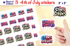 4th of July stickers, stars and stripes, USA flag Product Image 1