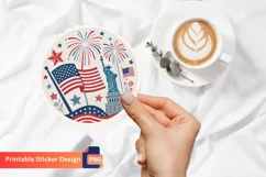 Patriotic Sticker, 4th Of July Sticker, USA Flag Sticker Product Image 1