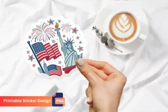 Patriotic Sticker, 4th Of July Sticker, USA Flag Sticker Product Image 1