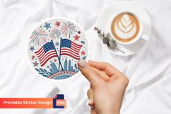 Patriotic Sticker, 4th Of July Sticker, USA Flag Sticker Product Image 1