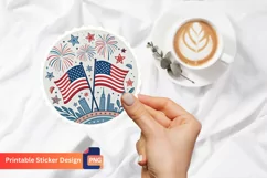 Patriotic Sticker, 4th Of July Sticker, USA Flag Sticker Product Image 1