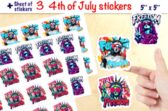 4th of July stickers, Statue of Liberty, Freedom, graffiti Product Image 1