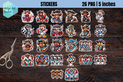 Stickers printable PNG, Patriotic Animals Product Image 1
