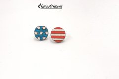 Patriotic Stud Earrings Laser Cut Design Product Image 2