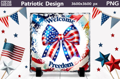 Patriotic Bow Sublimation | 4th Of July Design Product Image 1