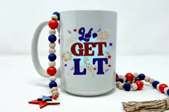 Let's Get Lit Patriotic Sublimation I July 4 Independence Day Sublimation Design