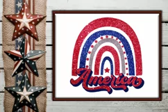 Rainbow America Sublimation I July 4 Patriotic Sublimation