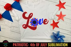 Sunflower Love Patriotic Sublimation I July 4 Sublimation PNG