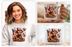 4th july highland cow clipart