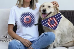 Patriotic sunflower | Patriotic dog bandana Product Image 1