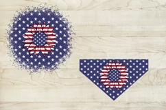 Patriotic sunflower | Patriotic dog bandana Product Image 2