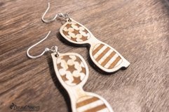 Patriotic Sunglasses - Earrings Laser Cut Design Product Image 3