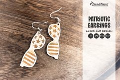 Patriotic Sunglasses - Earrings Laser Cut Design Product Image 1