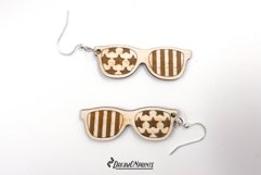 Patriotic Sunglasses - Earrings Laser Cut Design Product Image 2