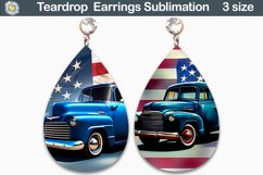 Patriotic Teardrop Earrings | 4th of July Earrings Product Image 1