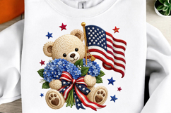 Patriotic Teddy Bear PNG Design Product Image 1