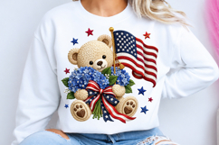 Patriotic Teddy Bear PNG Design Product Image 2