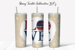 Patriotic Love Tumbler | 4th of July Tumbler Sublimation Product Image 1