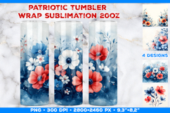 Patriotic Tumbler Wrap Sublimation Designs Bundle Product Image 2