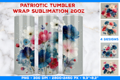Patriotic Tumbler Wrap Sublimation Designs Bundle Product Image 11