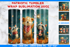 Patriotic Tumbler Wrap Sublimation Designs Bundle Product Image 9