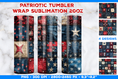 Patriotic Tumbler Wrap Sublimation Designs Bundle Product Image 7