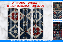Patriotic Tumbler Wrap Sublimation Designs Bundle Product Image 13